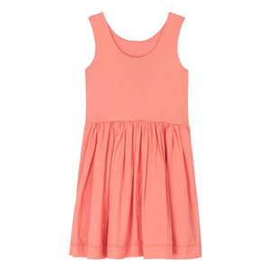 Petit Bateau - Vestido de canalé de algodón orgánico | Coral
