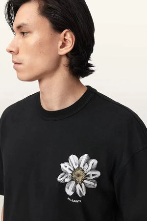 Camiseta extragrande de algodón AllSaints para hombre PETALS