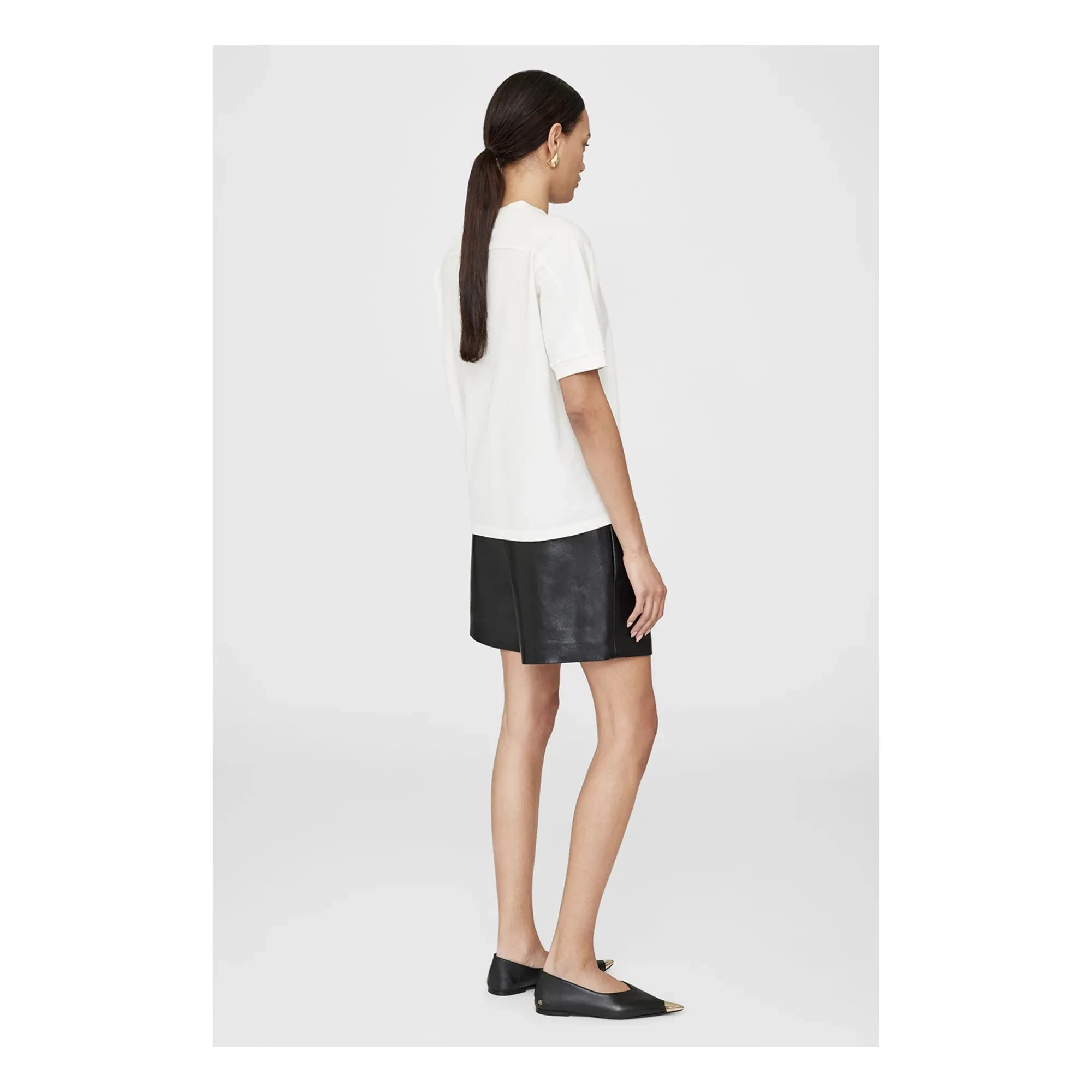 Anine Bing - Camiseta con monograma Jaylin | Marfil
