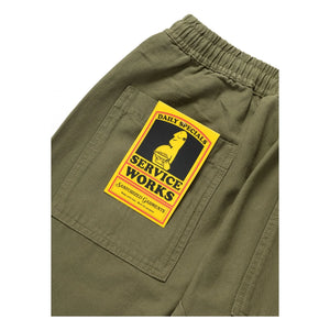 Service Works - Pantalón clásico de chef de algodón orgánico | Verde oliva