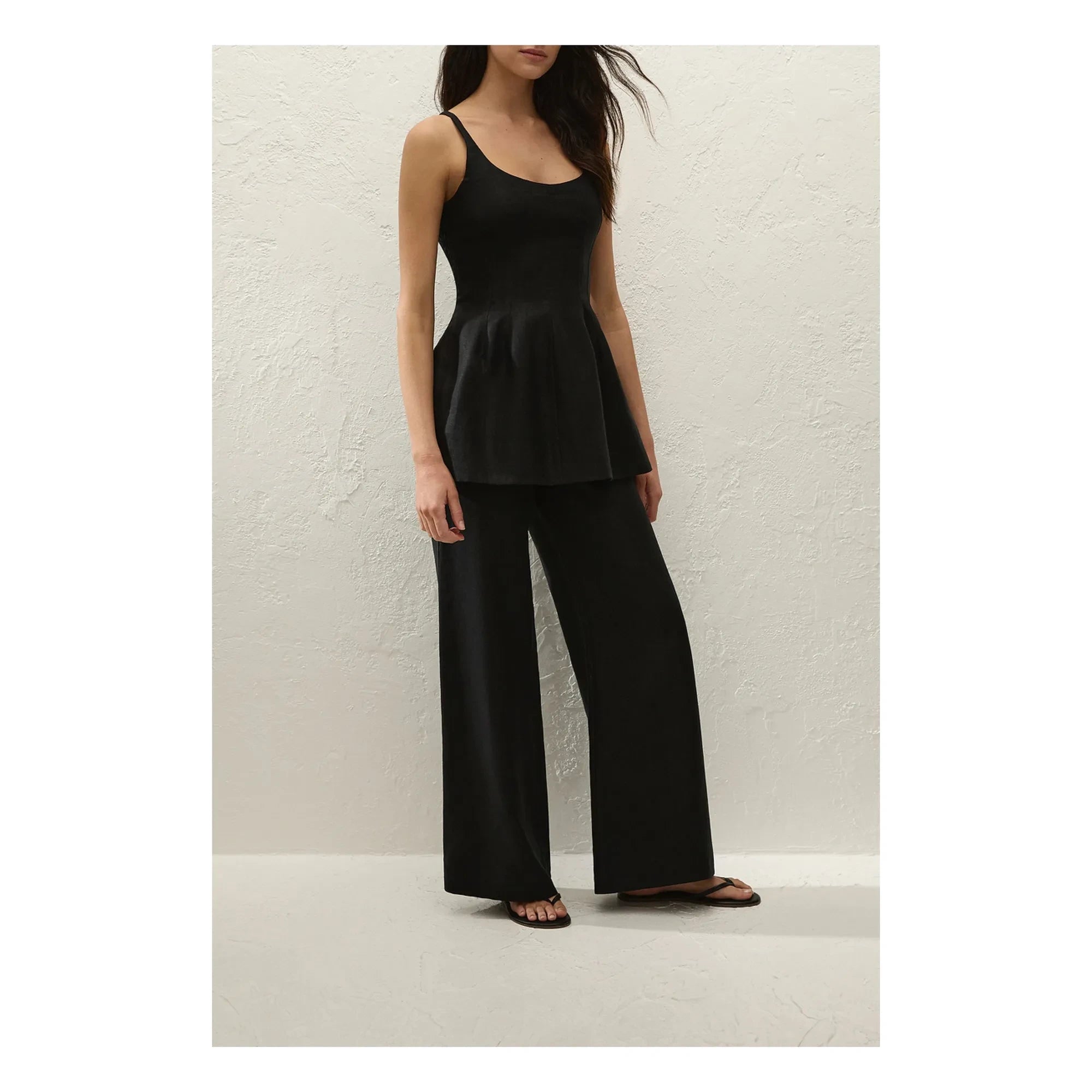 Faithfull the Brand - Pantalones de lino Syna | Negro
