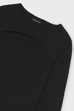 Blusa Mayoral de manga larga de algodón y elastano para niños
