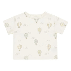 Quincy Mae - Camiseta de globos aerostáticos en caja | Marfil