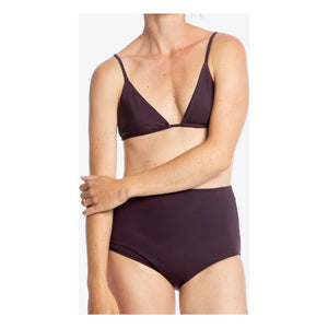 Matona - Top de jersey triangular de fibras recicladas | Berenjena