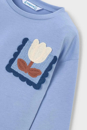 Blusa de manga larga de algodón para niños Mayoral