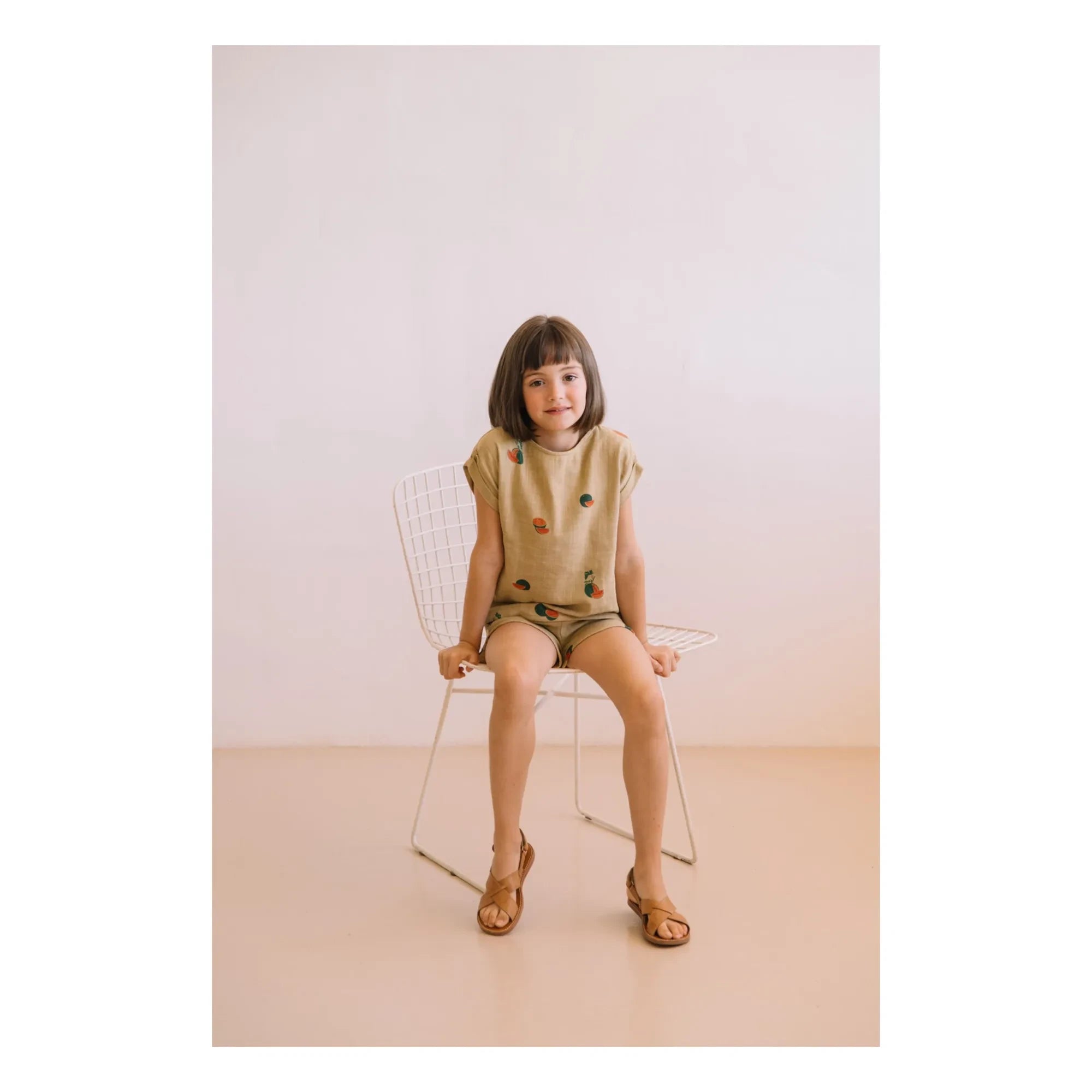 Studio Bohème - Camiseta de gasa de algodón de sandía Praslin | Salvia