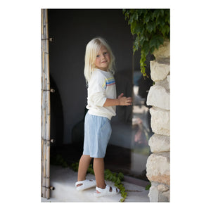 1+ in the family - Sudadera toalla Santanyi con rayas | Blanco