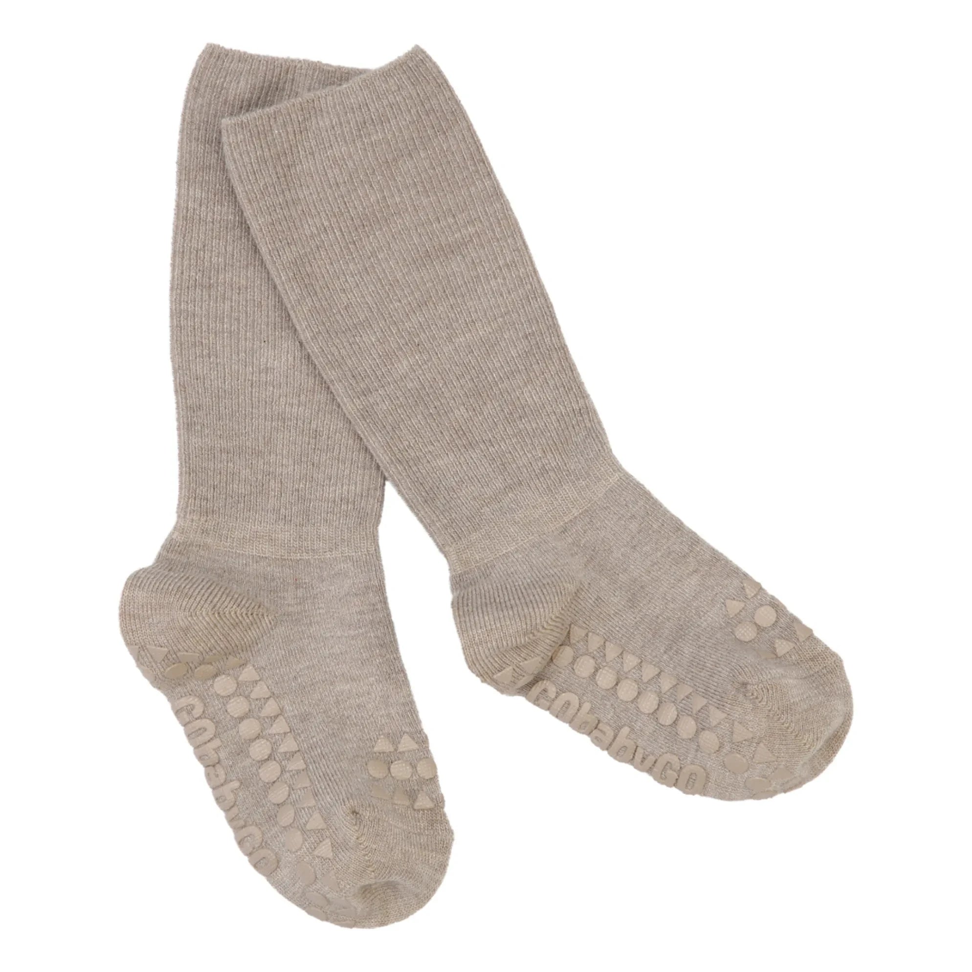 GOBABYGO - Calcetines Antideslizantes de Bambú | Beige