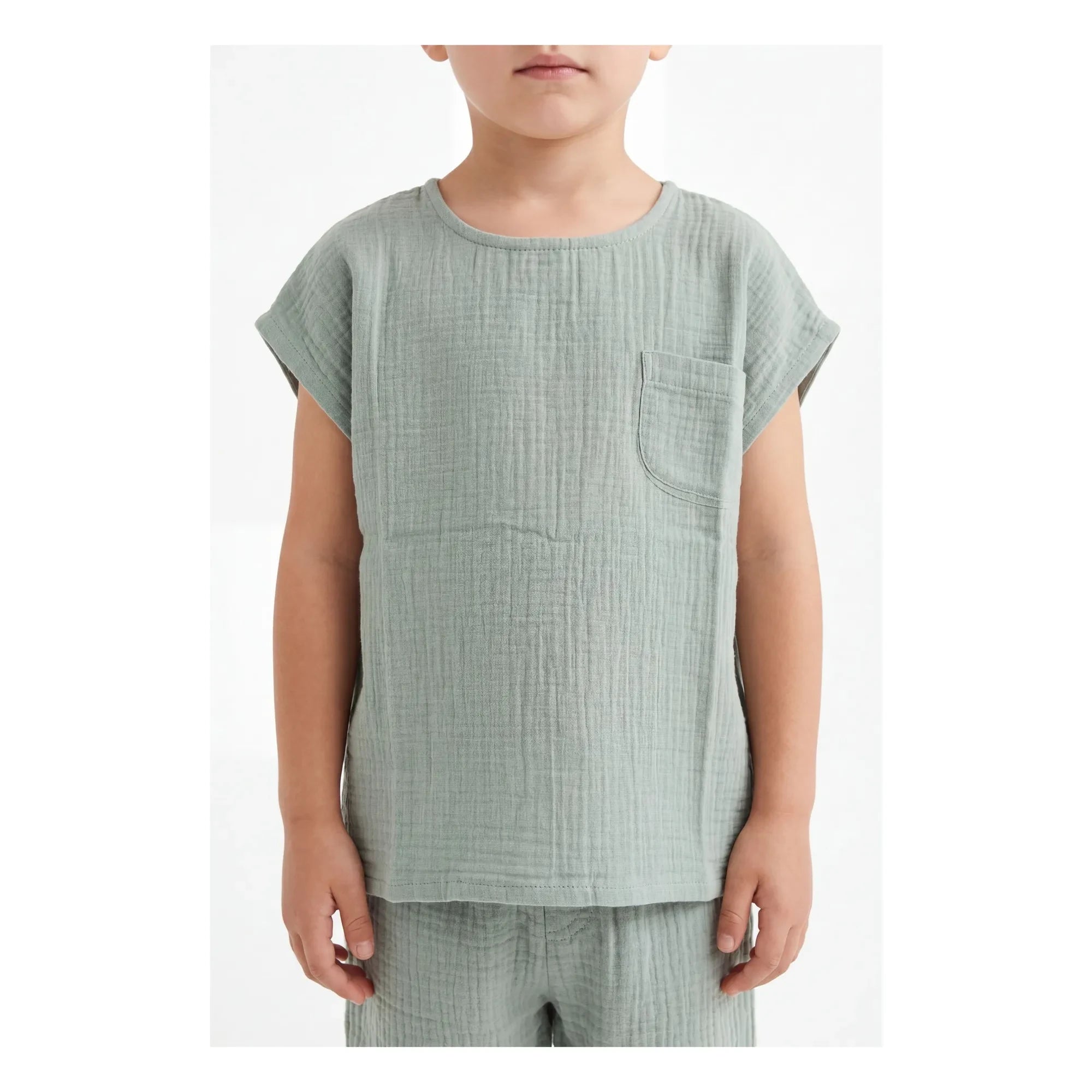 THE LiTTLE POETS - Camiseta de algodón orgánico Natalia | Verde almendra