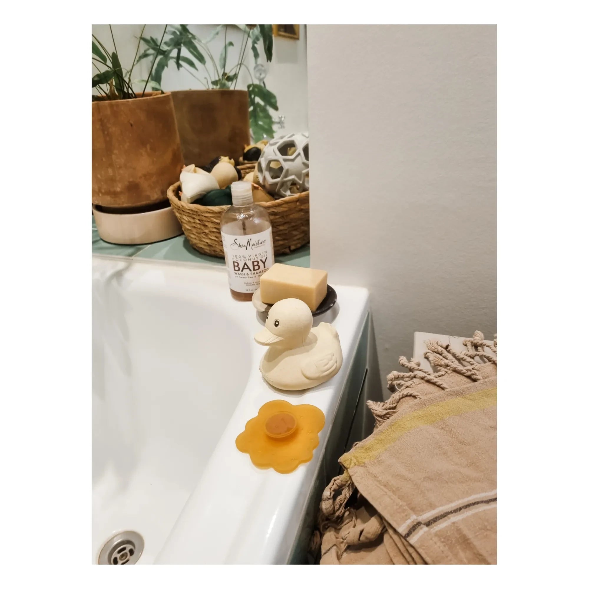Hevea - Juguete de baño reciclado - Pato | Arena