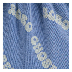 Bobo Choses - Falda de punto de algodón orgánico con relieve | Azul