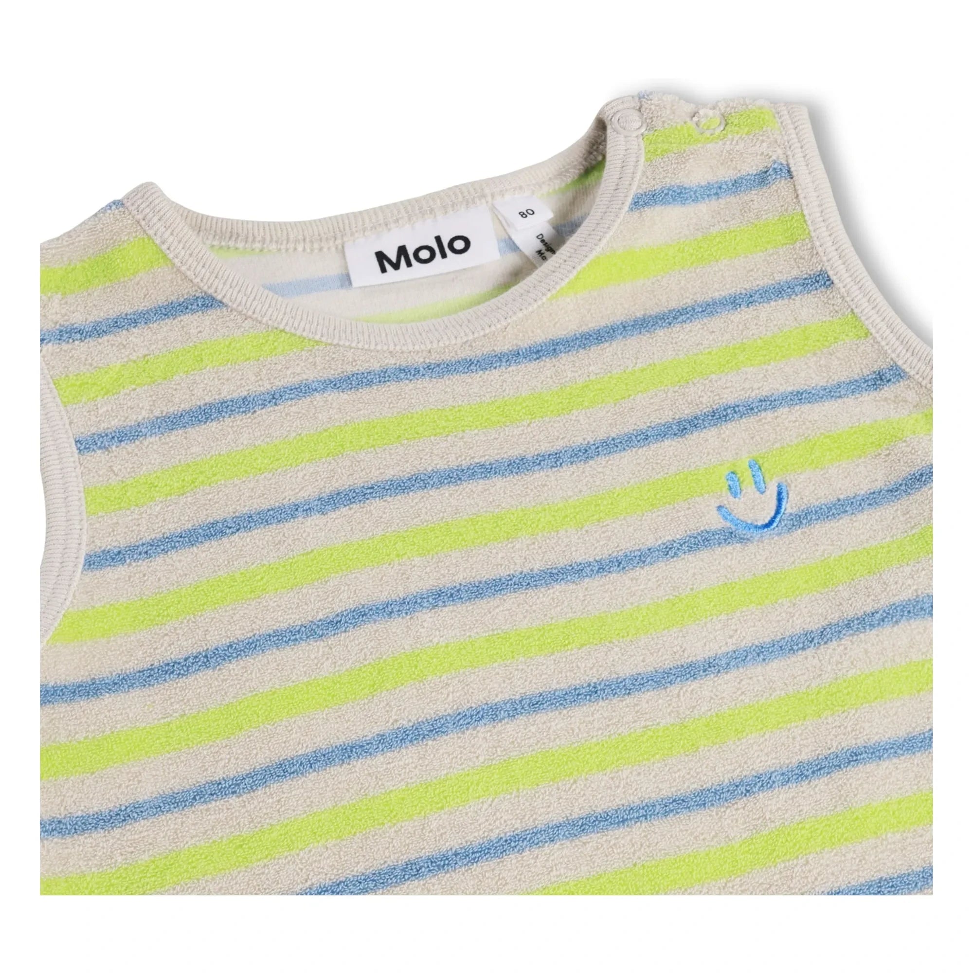 Molo - Pichi Short de Algodón Orgánico con Rayas | Crudo
