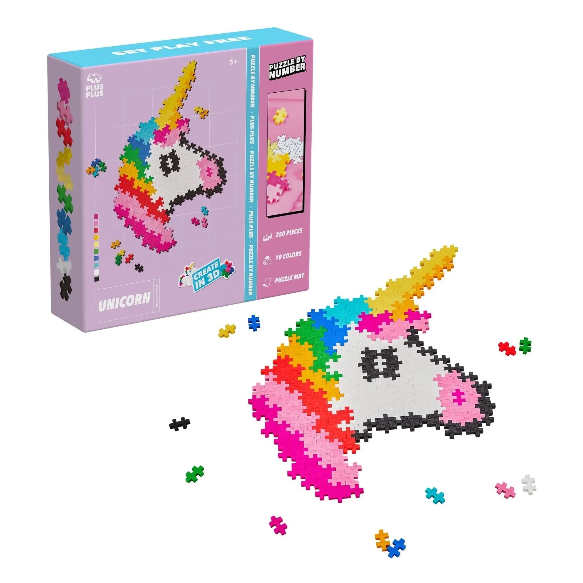 Plus-Plus - Puzle de unicornio - 250 piezas