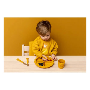 Trixie - Plato con ventosa y divisiones Mr. Lion | Amarillo