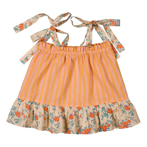 Louis Louise - Top Zoya a rayas florales | Naranja
