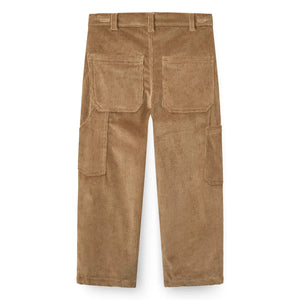 Copenhagen Colors - Pantalón de pana acanalada de corte holgado con bordado, algodón orgánico | Beige