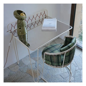 Honoré - Escritorio Croisette de Acero Inoxidable | Beige