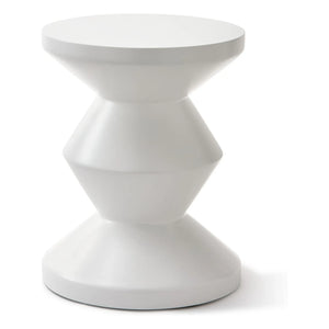 Pols Potten - Zig Zag Outdoor Tabure | Beyaz