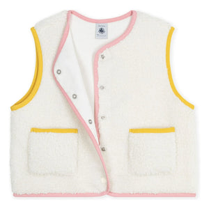 Petit Bateau - Chaleco Sherpa Sin Mangas | Crudo