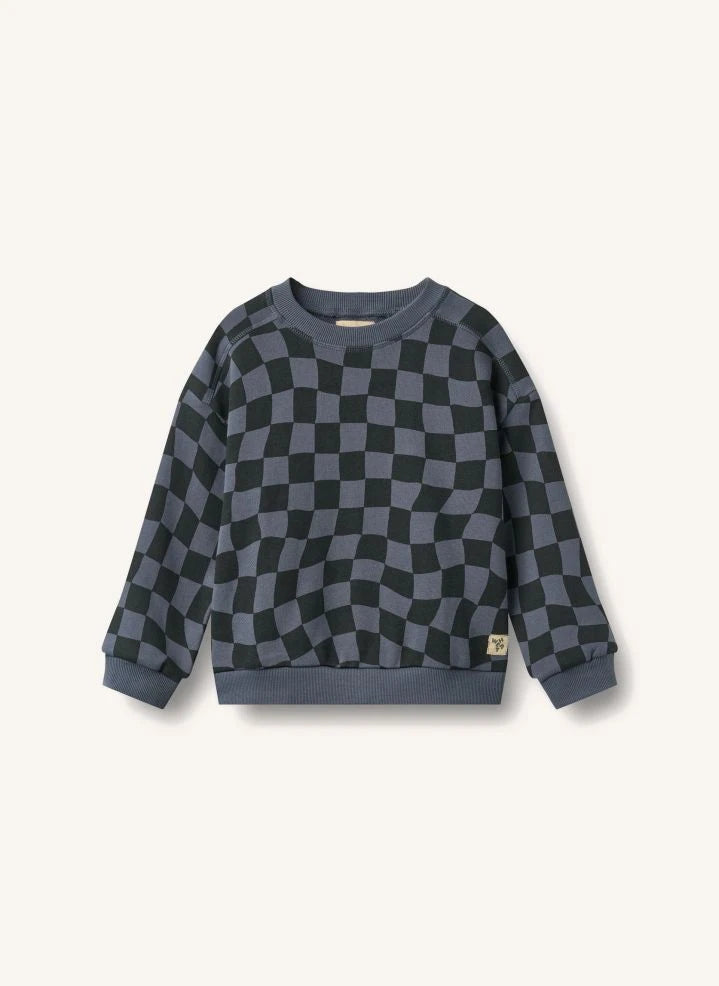 Wheat - Sandro Damier Sudadera de algodón orgánico | Negro