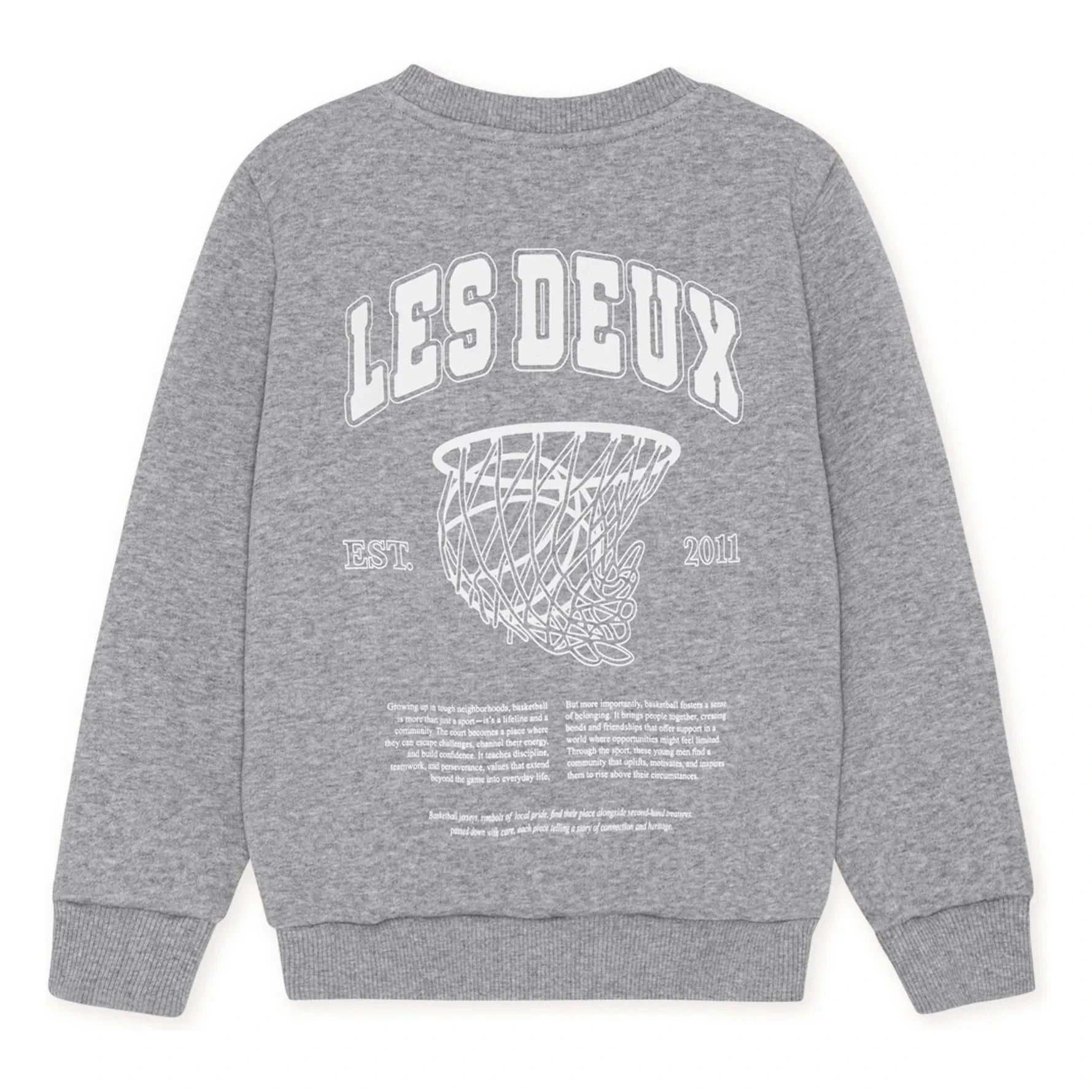 Les Deux - Sudadera de algodón orgánico con capucha | Gris