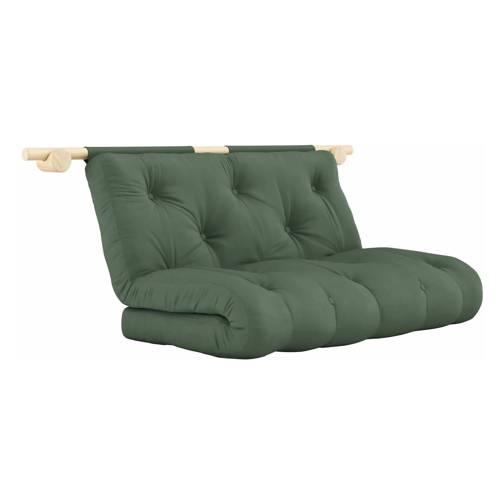 Karup Design - Sofá cama con ganchos 135x200 cm | Verde oliva