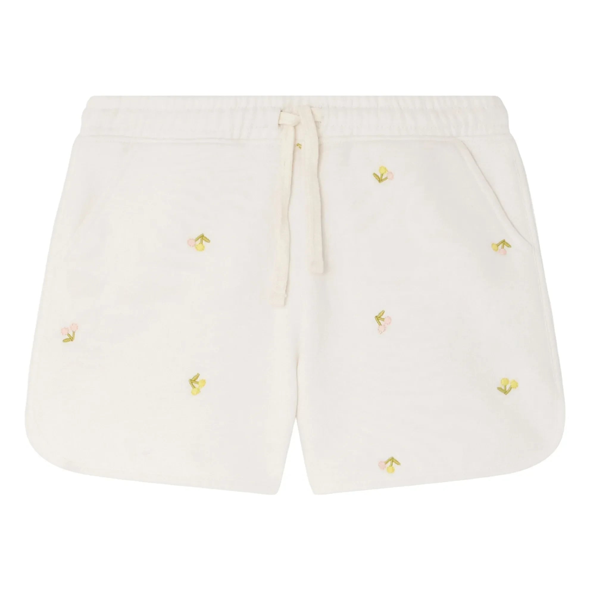 Bonpoint - Caroline Cherry Organic Cotton Fleece Shorts | Ecru
