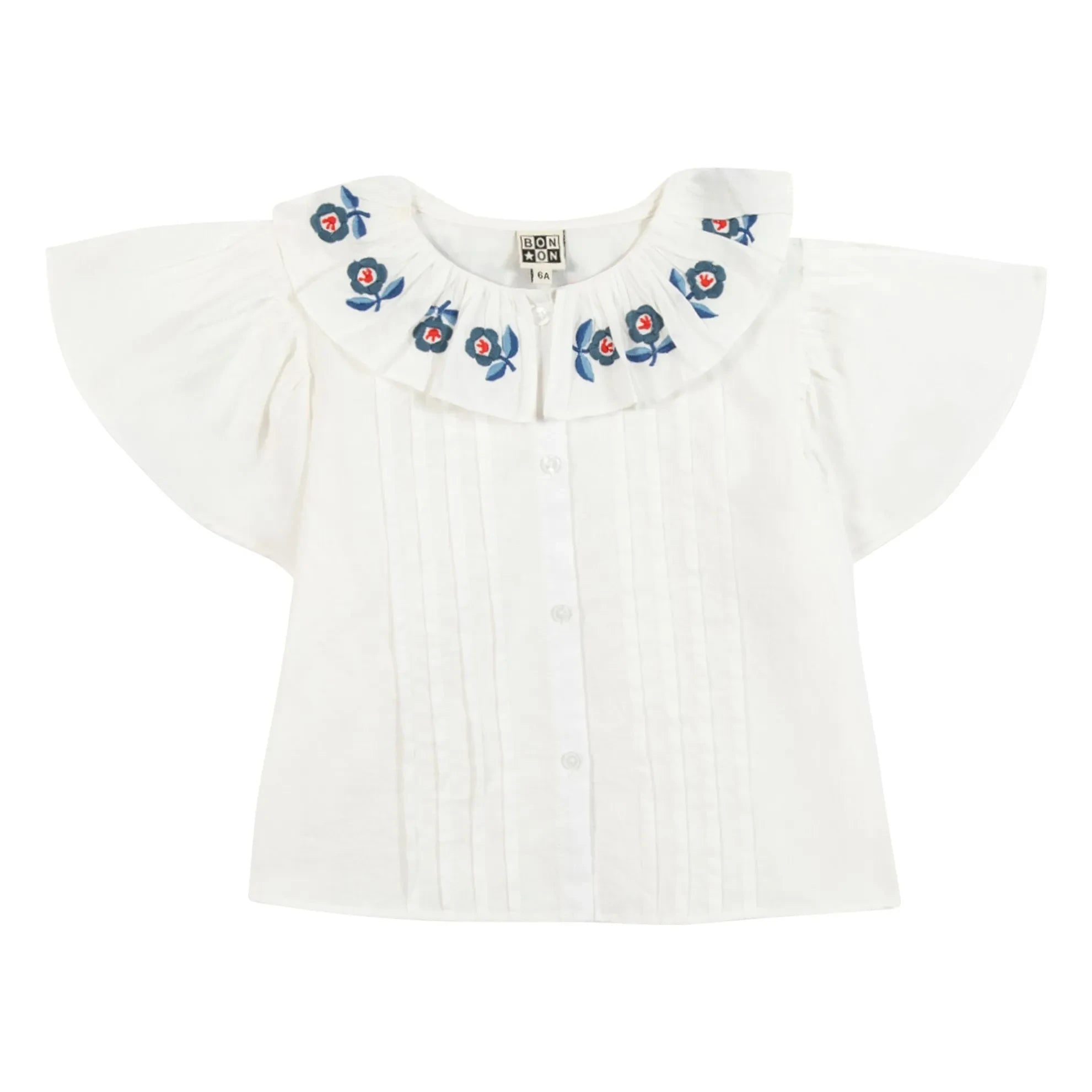 Bonton - Blusa Nancy con cuello bordado | Crudo