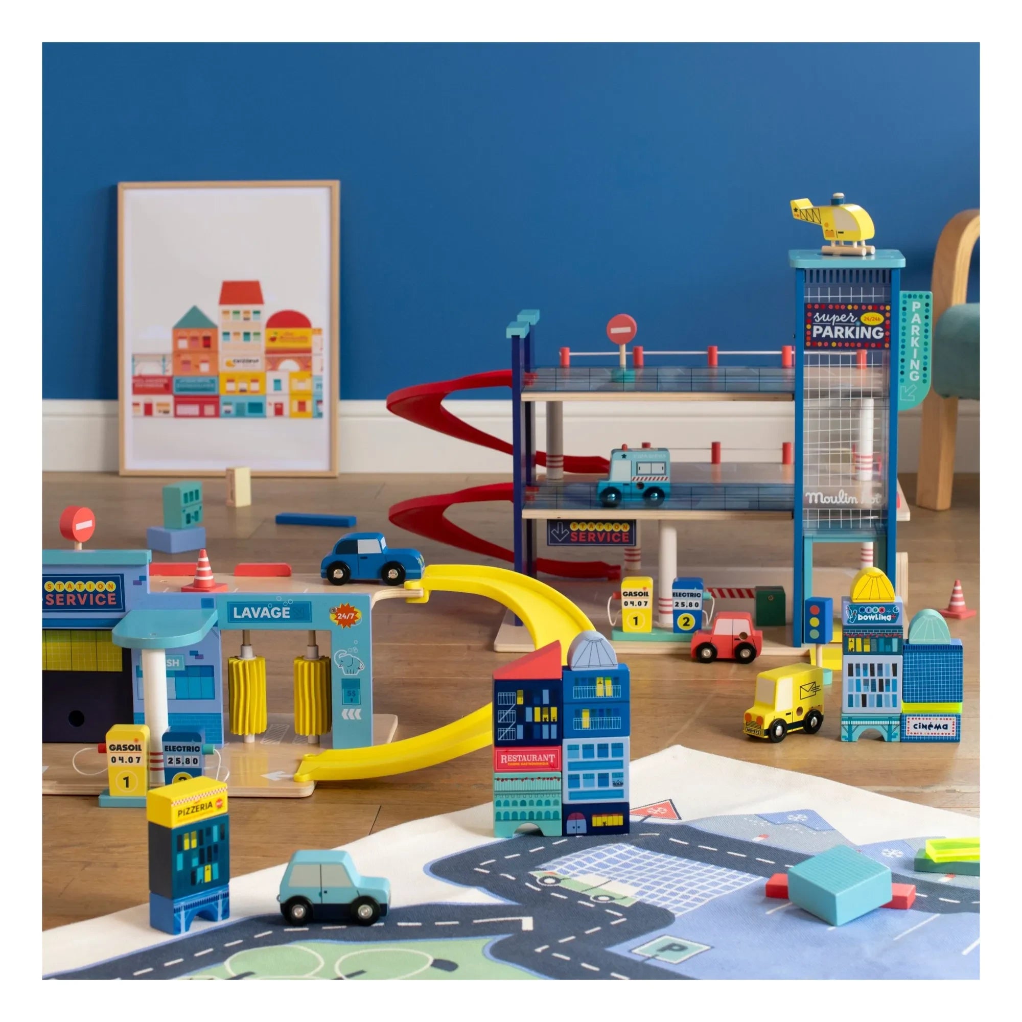 Moulin Roty - Juego de 4 coches Avenue du Moulin