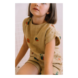 Studio Bohème - Camiseta de gasa de algodón de sandía Praslin | Salvia