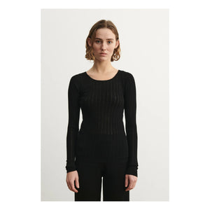 FUB - Braguitas de punto calado de lana merina - Colección Mujer | Negro