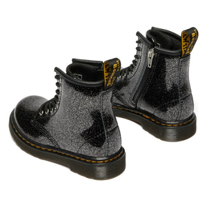 Dr. Martens - Botín con cordones 1460 J Glitter | Negro brillante