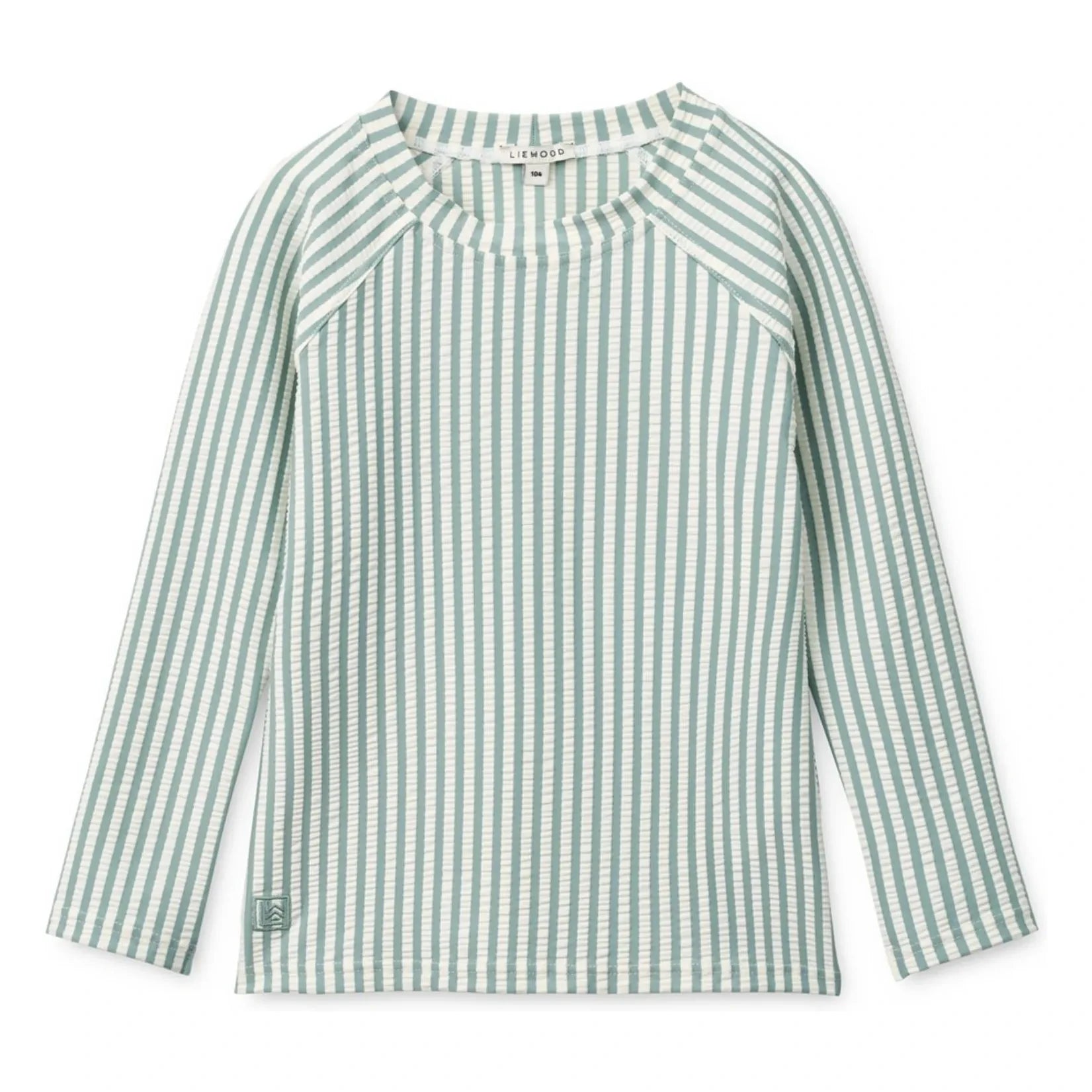 Liewood - Camiseta Noah a Rayas de Sersucker con Protección UV Fibras Recicladas | Verde