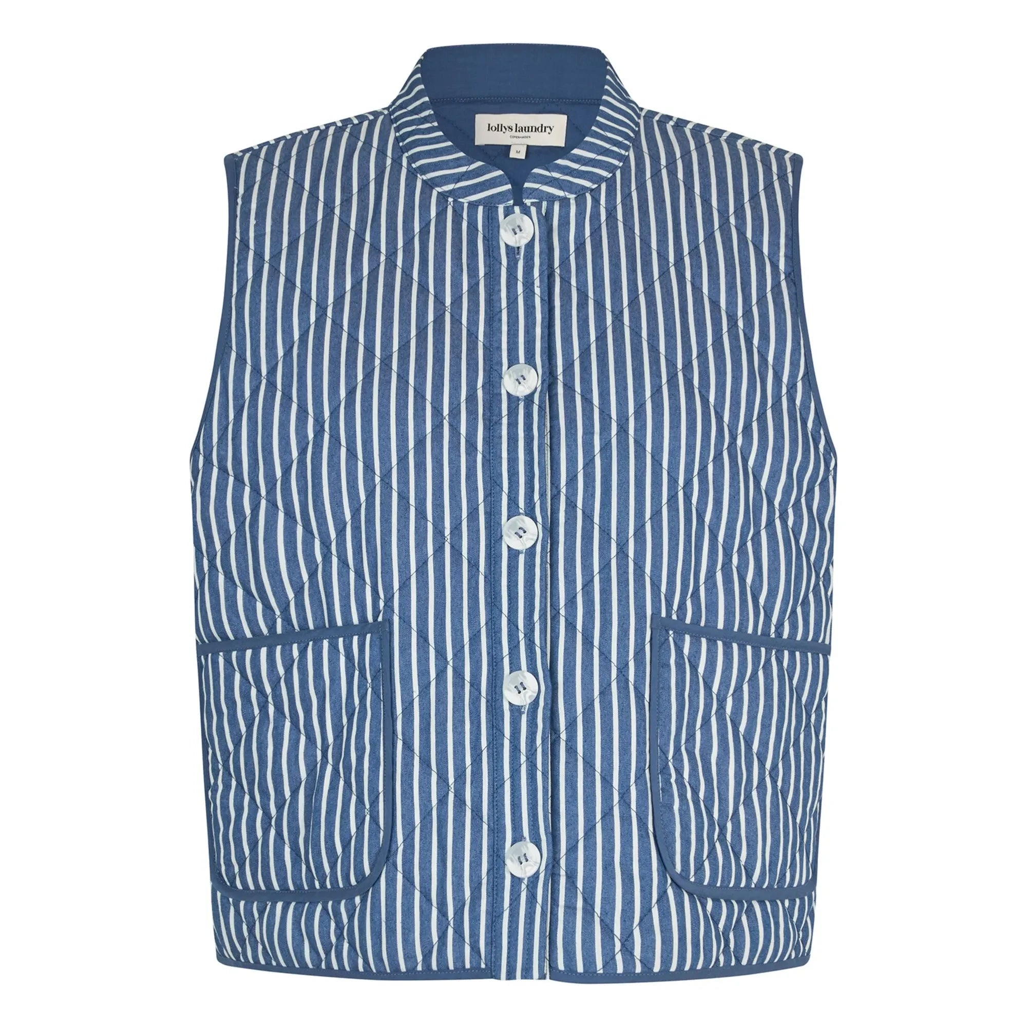 Lollys Laundry - Chaqueta sin mangas Cairo Stripes | Azul