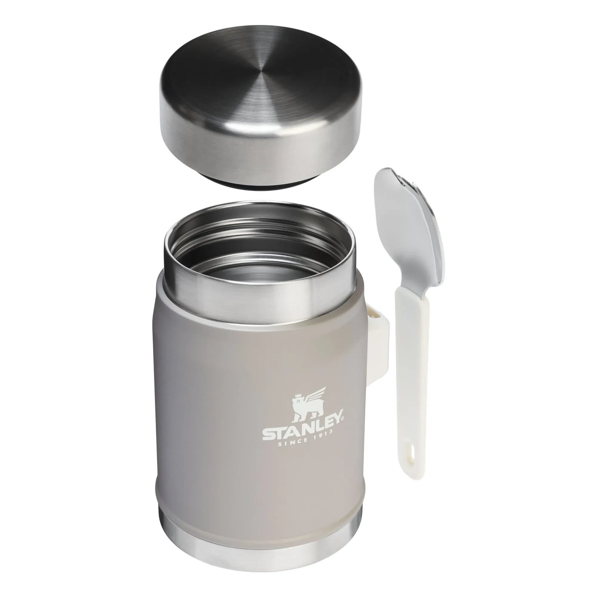 Stanley 1913 - Termo legendario con cuchara/tenedor 0,4 L | Gris