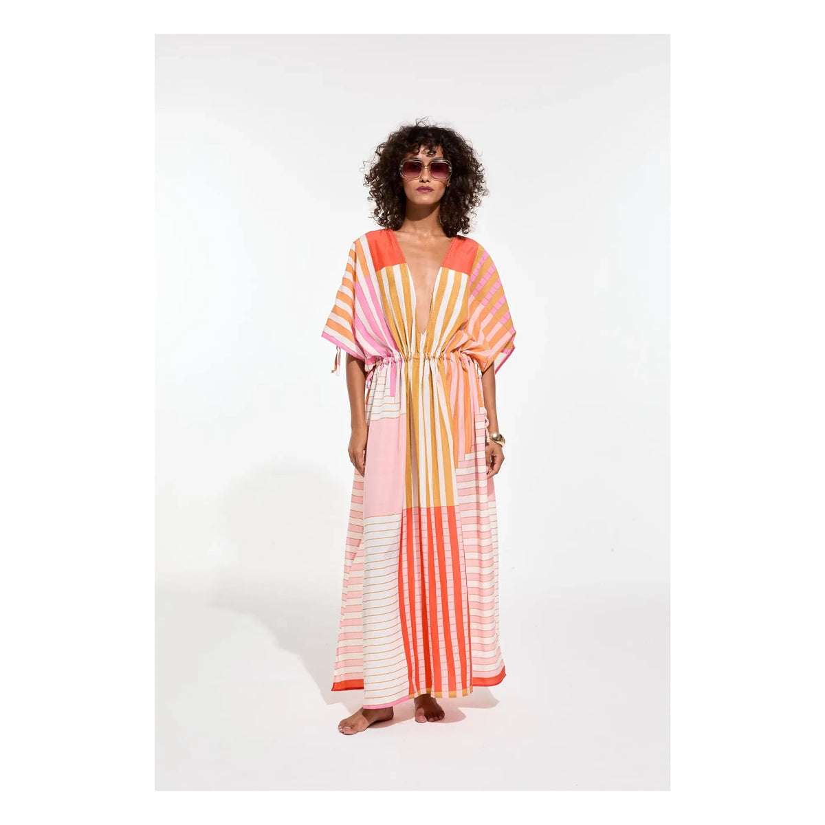 Mapoésie - Vestido de algodón Ziggy Riviera | Rosa Empolvado