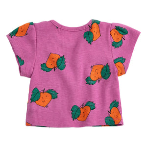Bobo Choses - Camiseta en relieve naranja de algodón orgánico | Morado
