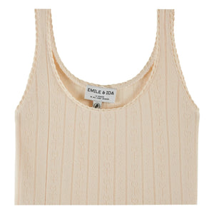 Emile et Ida - Camiseta de tirantes de algodón modal | Crema