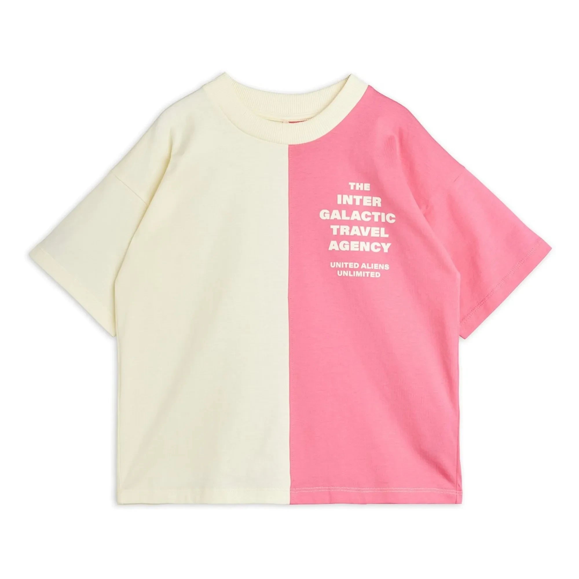 Mini Rodini - Camiseta dividida Algodón orgánico | Rosa
