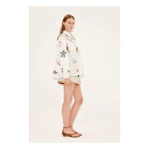 Alémais - Blusa bordada Mina | Blanco