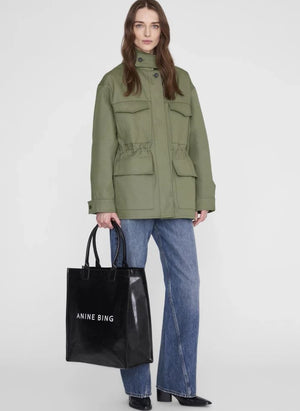 Anine Bing - Bolso tote de algodón Leonie | Negro