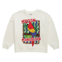 Maison Mangostan - Sudadera Parrot | Blanco