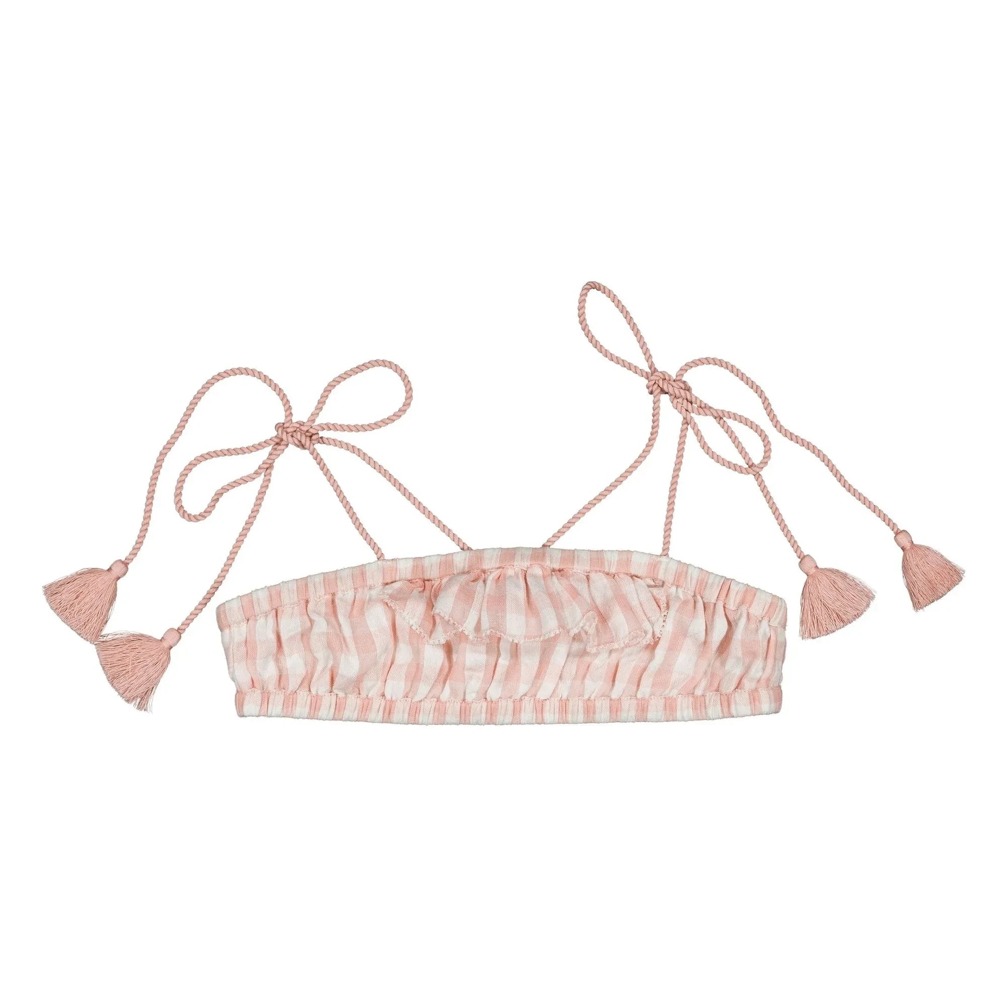 Louis Louise - Traje de baño de vichy de 2 piezas | Rosa empolvado