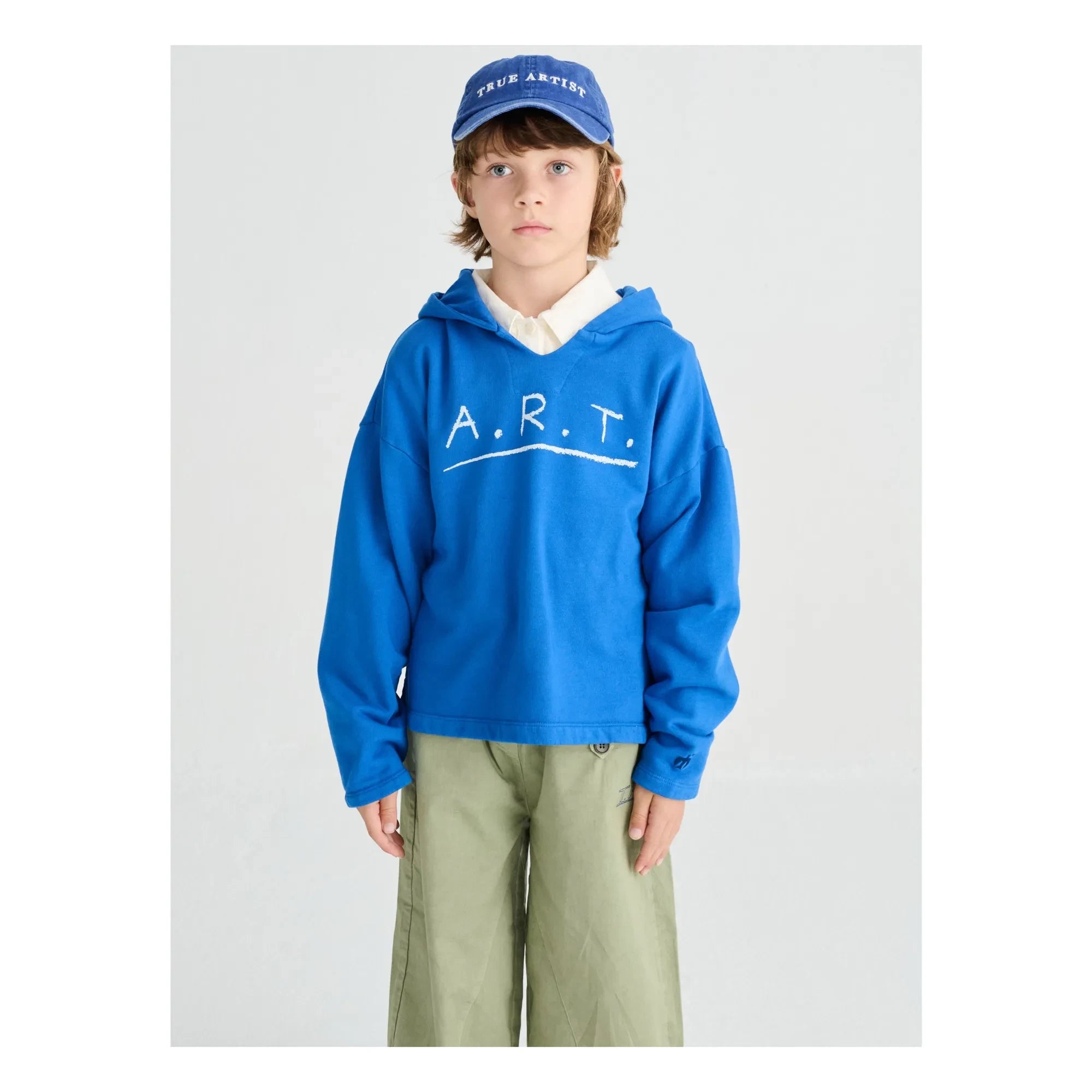 True Artist - Sudadera con capucha N°9 Algodón orgánico | Azul royal