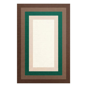 The Socialite Family - Alfombra de lana Luna Quadro | Verde