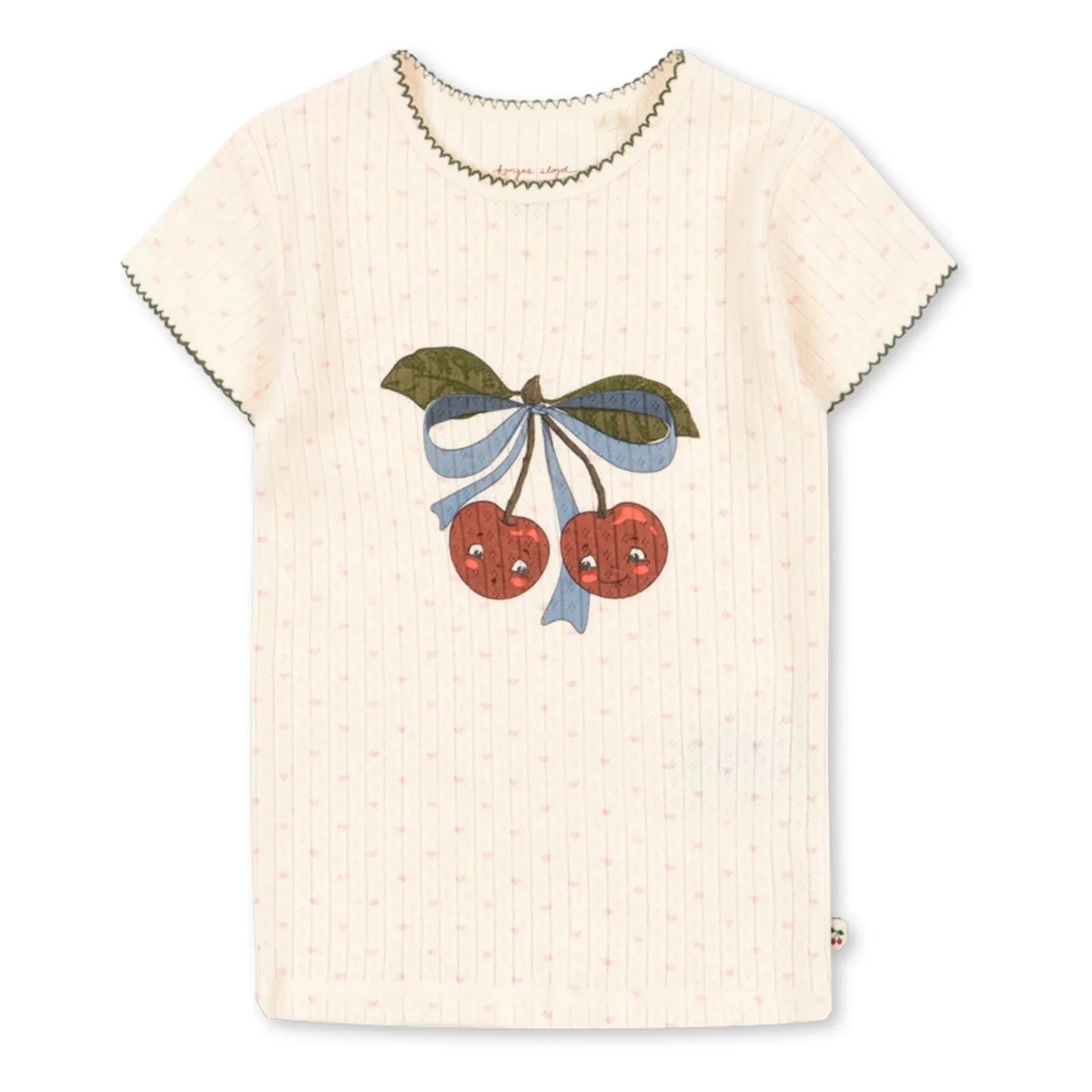Konges Sløjd - Camiseta Minnie Cherry de algodón orgánico | Crudo