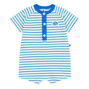 Petit Bateau - Mono de rayas | Azul