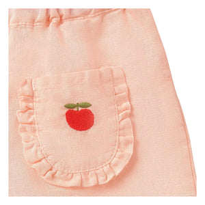 Cozmo - Pantalones con tirantes de lino | Rosa empolvado