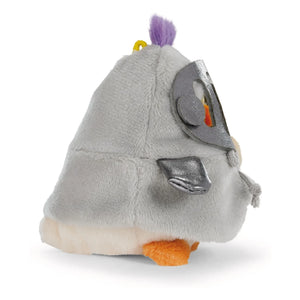 Nici - Peluche de periquito Chipsy con disfraz de caballero | Gris
