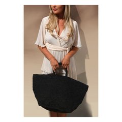 Camalya - Bolso de Compras Raphia Toabi | Negro